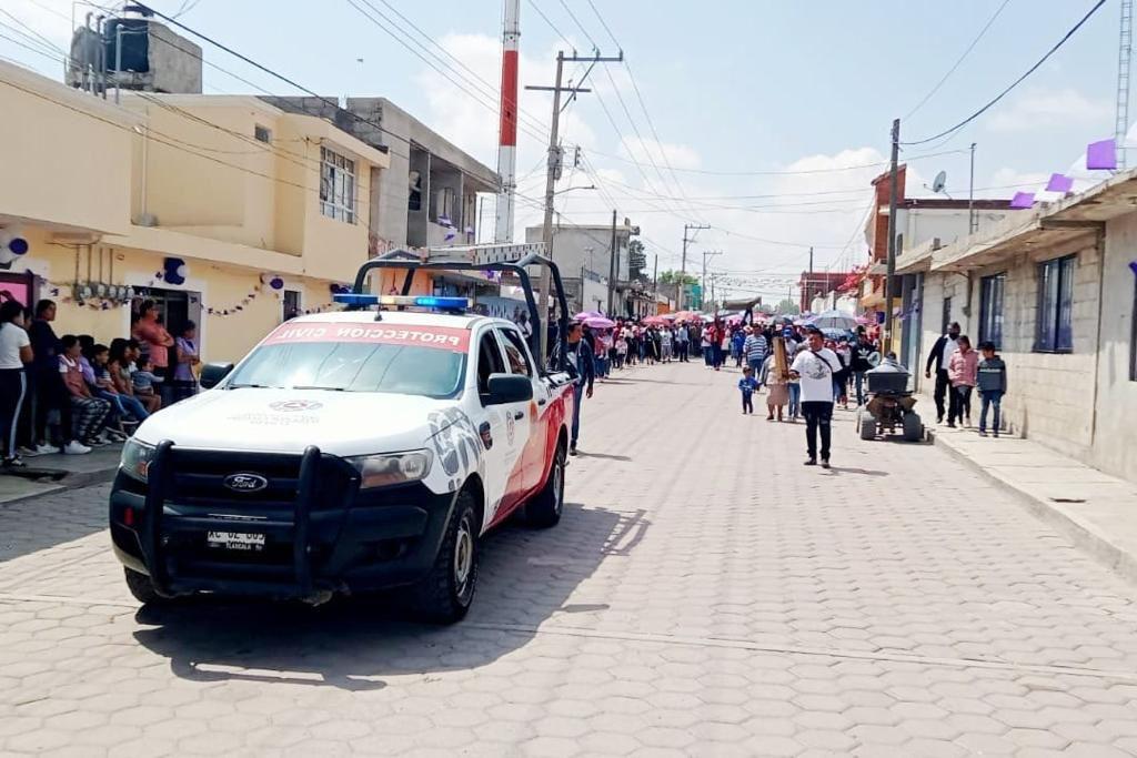 Resguarda policía de Huamantla actos religiosos en la cabecera y las 39 comunidades