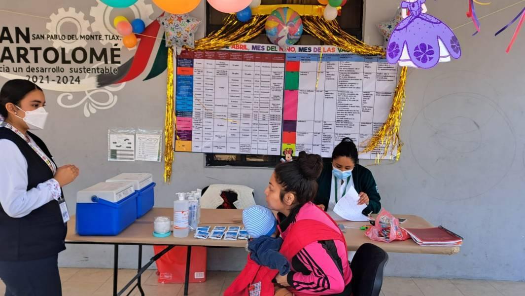 Aplicarán vacunas para niños durante el mes de abril en San Pablo del Monte 