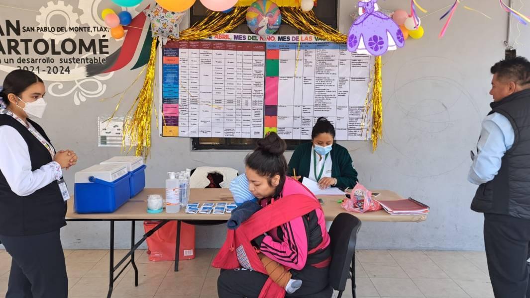 Aplicarán vacunas para niños durante el mes de abril en San Pablo del Monte 