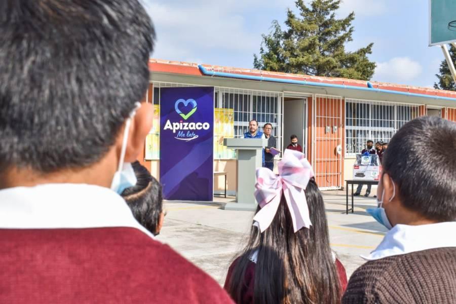 Entregan cámaras de vigilancia en escuela Primaria Niños Héroes de Apizaco