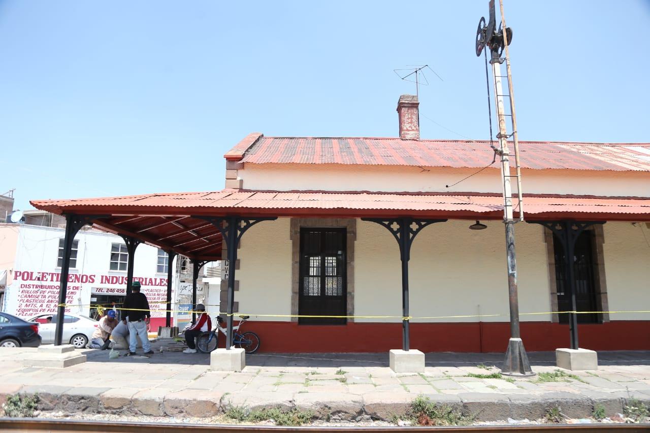 Renuevan imagen de la antigua estación en Chiautempan 