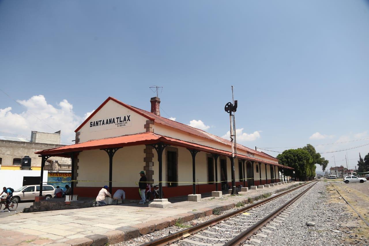 Renuevan imagen de la antigua estación en Chiautempan 