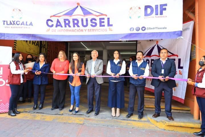 Inauguran en Chiautempan el “Carrusel de Información y Servicios” del DIF Estatal