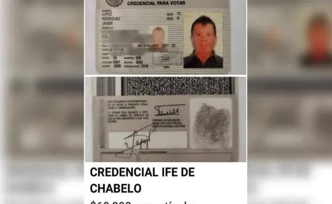 Vendedor pone a la venta presunta credencial de elector de Chabelo por 63 mil pesos