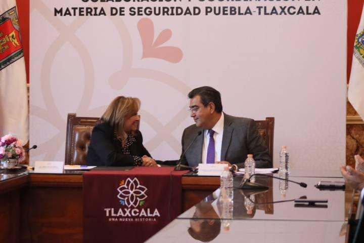 Firman convenio de colaboración y coordinación Tlaxcala y Puebla en materia de seguridad 