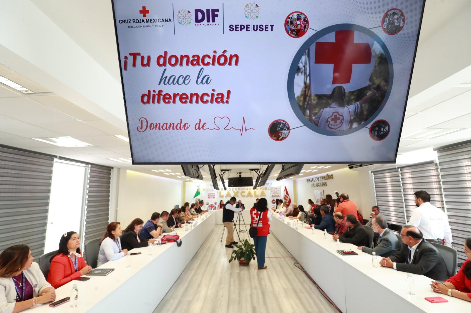 Inicia SEPE-USET COLECTA escolar anual de la Cruz Roja 2023