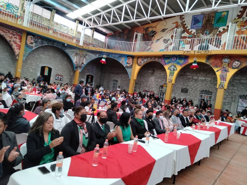 Alcalde Xaltocan resalta en su informe trabajo conjunto con la gobernadora 