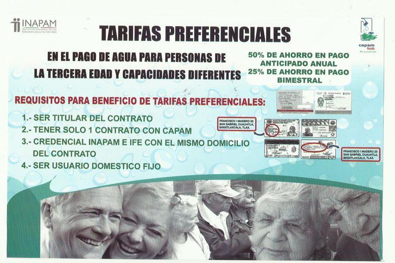 Promueven Inapam y Capam Tlaxcala tarifas preferenciales en pago de agua para adultos mayores