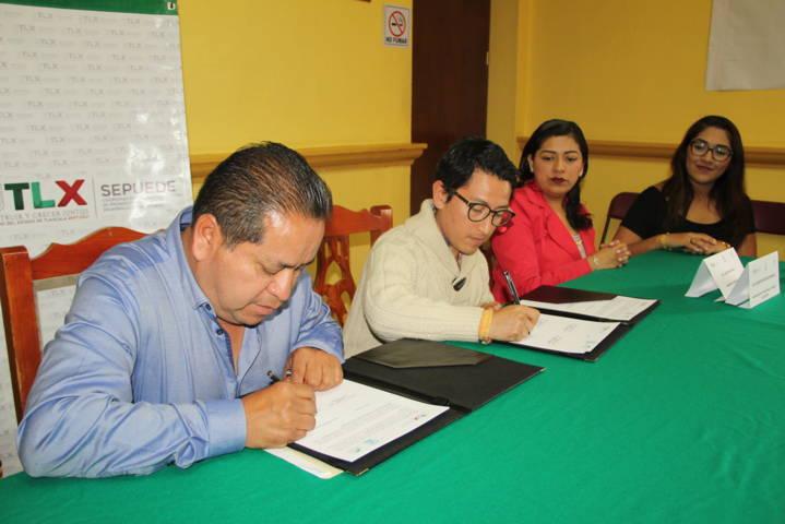 Ayuntamiento de Amaxac e Icatlax Sepuede signan convenio de colaboración