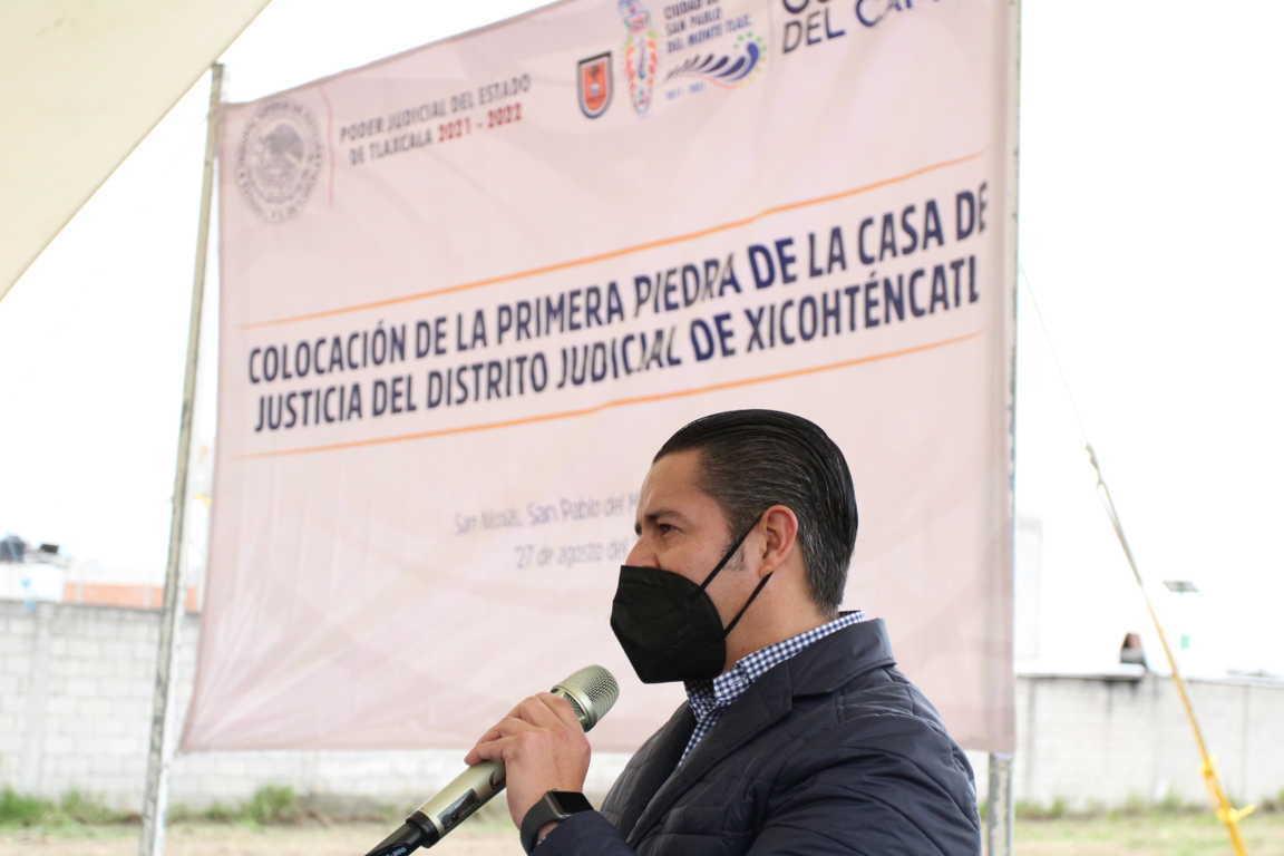 Inician construcción de la Casa de Justicia del distrito judicial de Xicohténcatl