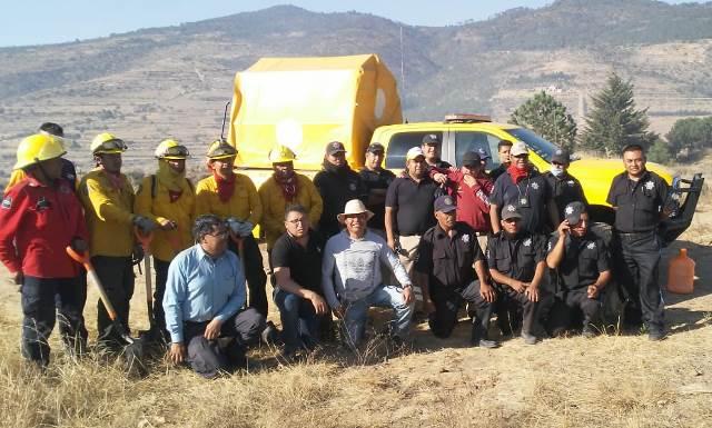 Apoya Protección Civil en el combate de incendio entre Huamantla y Terrenate
