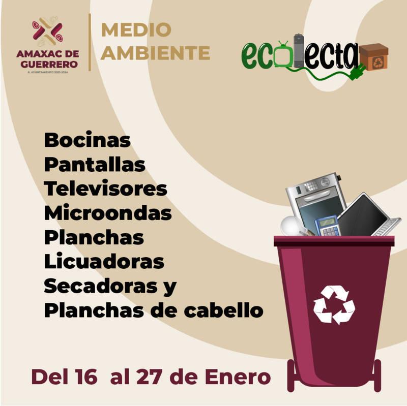 Inicia Amaxac de Guerrero colecta de aparatos electrónicos en desuso 