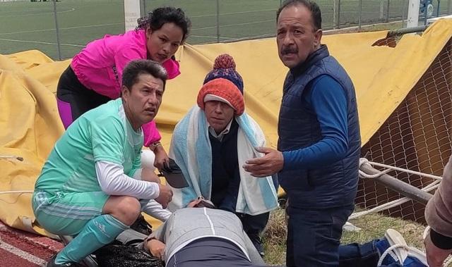 Se desploma una lona en Tlaxco y deja tres heridos 