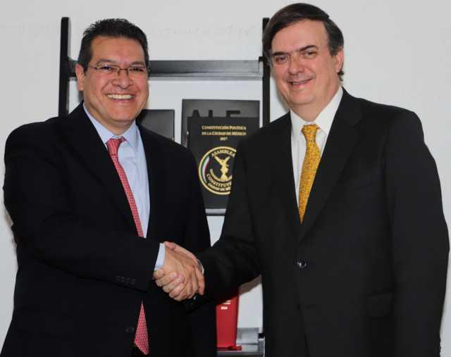 Marco Mena se reúne con Marcelo Ebrard, secretario de relaciones exteriores
