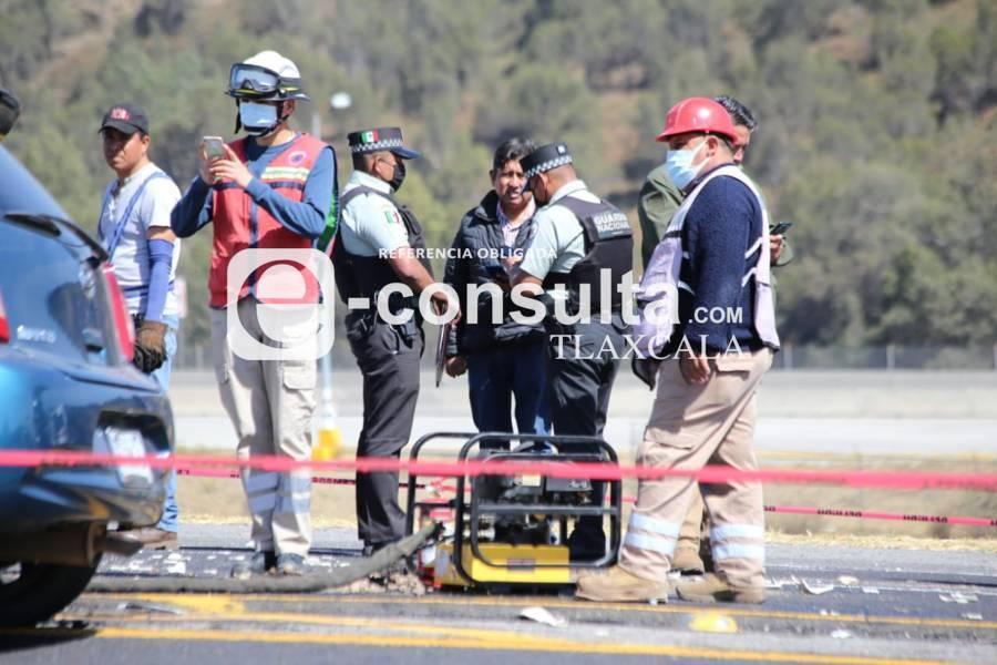 Muere mujer tras choque frontal en Nanacamilpa; hay dos heridos 