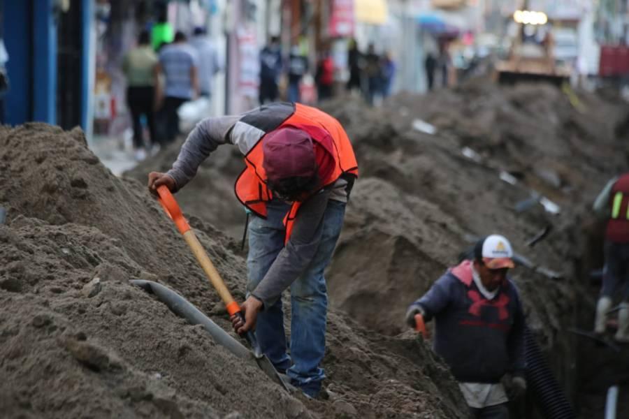 Por obras cierran calle Manuel Saldaña en Chiautempan 