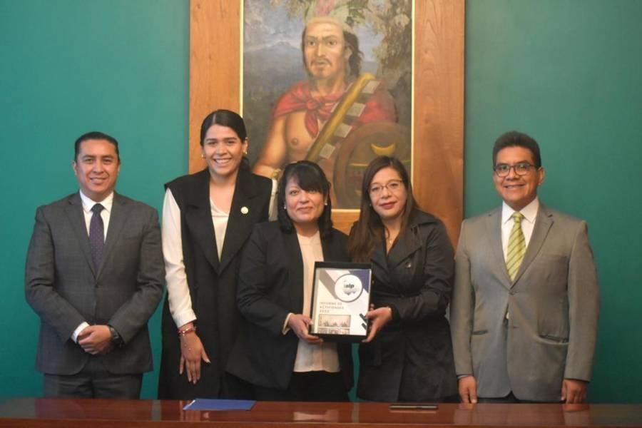 Recibe LXIV Legislatura informe de actividades del IAIP Tlaxcala