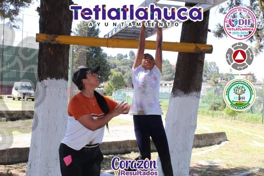 DIF de Tetlatlahuca realiza con éxito el primer día de Tetlatlón 