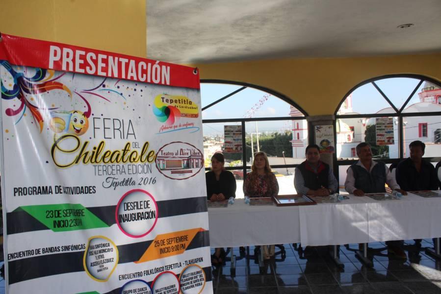 Anuncia alcalde Feria del Chileatole en su tercera edición
