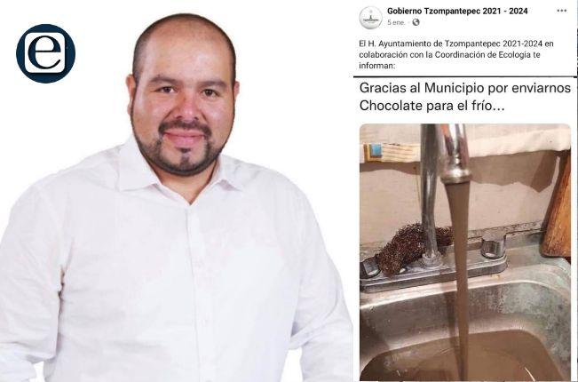 Ayuntamiento de Tzompantepec distribuye agua apestosa, denuncian