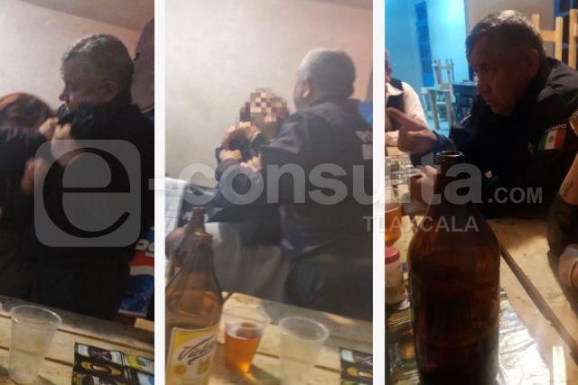 Se embriaga director de seguridad de Huactzinco y luego quiso besar a una policía