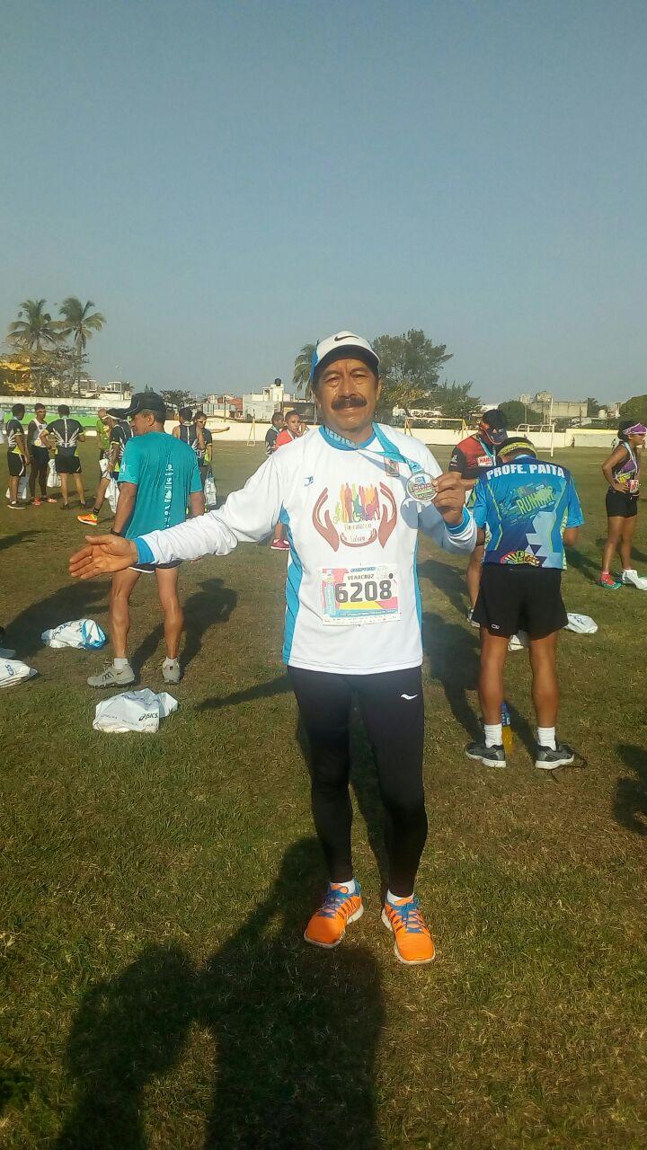 Atleta de Tzompantepec obtiene el 10 lugar en el medio maratón de Veracruz