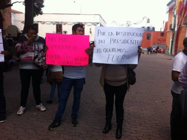 Pobladores de Tocatlán piden la destitución de su alcalde