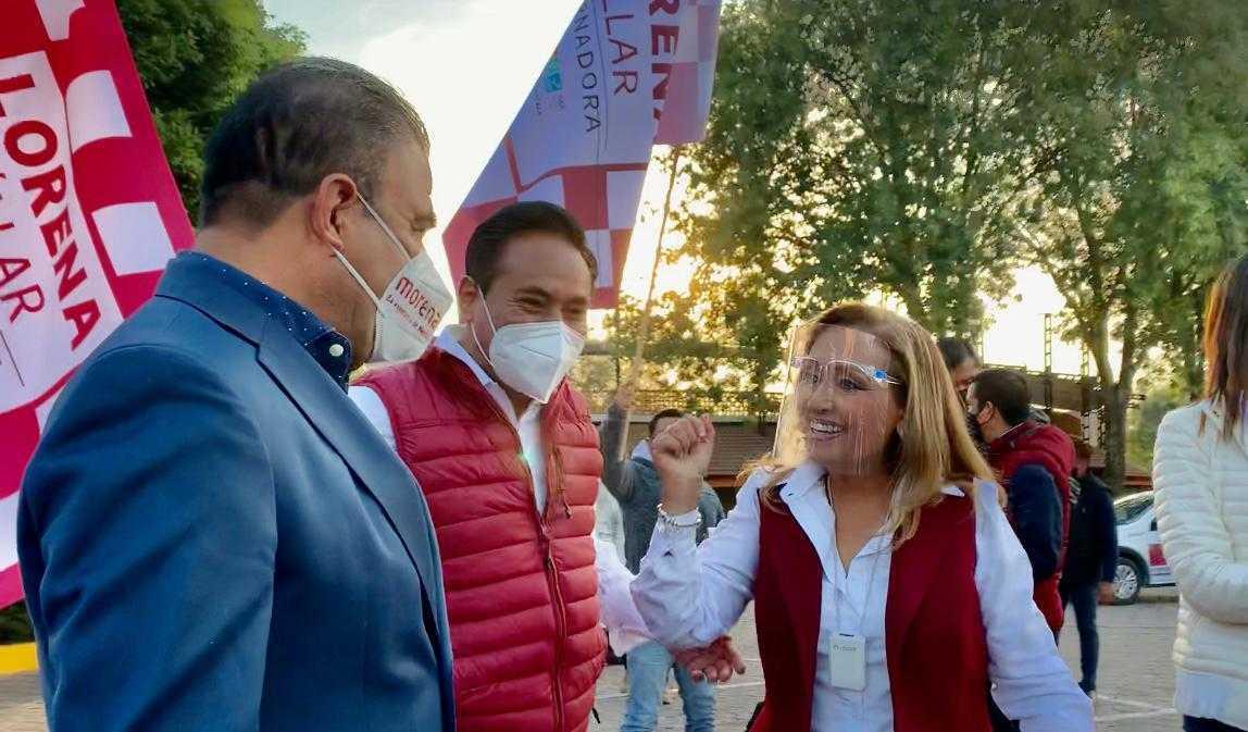 Felicita Jorge Corichi a Lorena Cuellar por iniciar una campaña electoral responsable