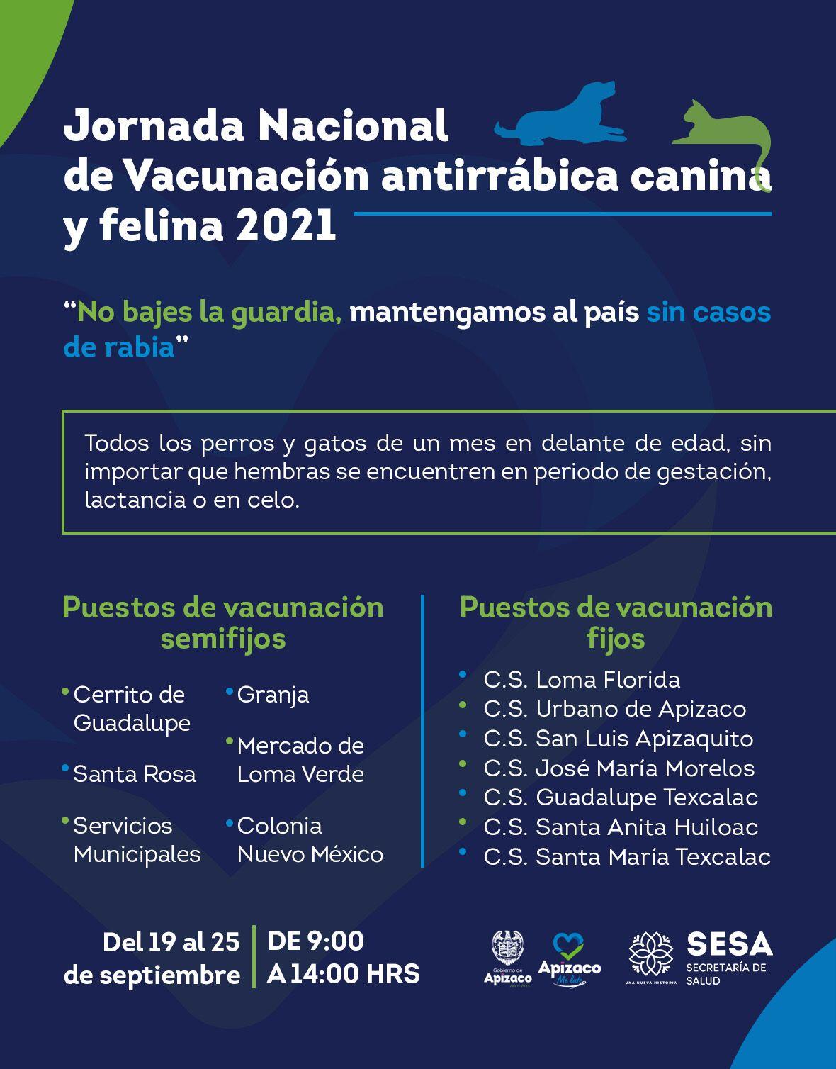 ¡Lleva a vacunar a tus mascotas!; inicia en Apizaco Jornada Nacional de vacunación antirrábica 