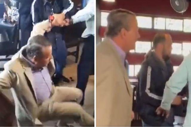 Nuevamente Alfredo Adame se lanza a golpes con el abogado de Carlos Trejo