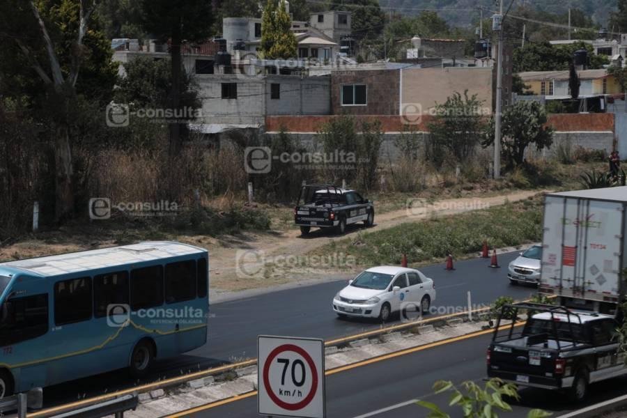 Detienen a sujetos presuntamente armados en la autopista Apizaco-Tlaxcala