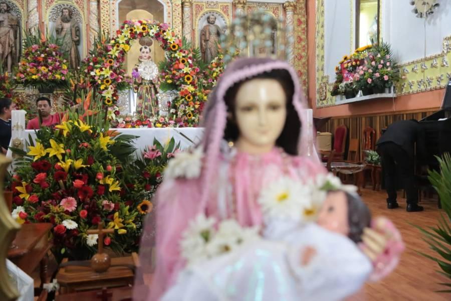 Celebran habitantes de Contla a su santo patrón San Bernardino
