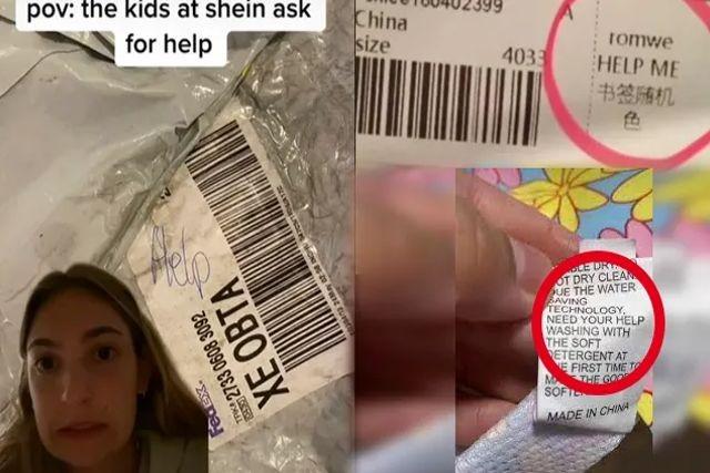 Trabajadores de Shein envían mensajes de ayuda en etiquetas de ropa