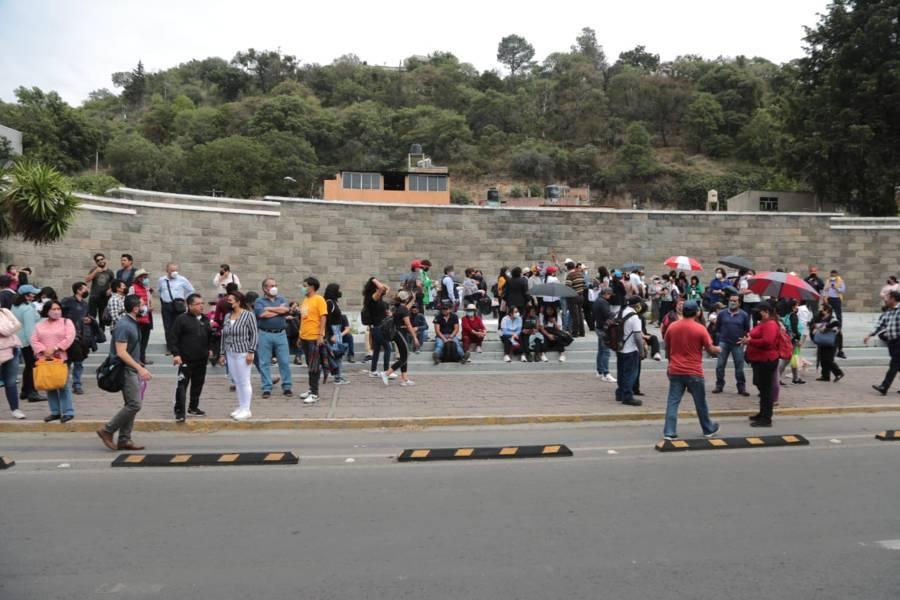 Inicia concentración de sindicalizados del 7 de Mayo sobre el bulevar Guillermo Valle