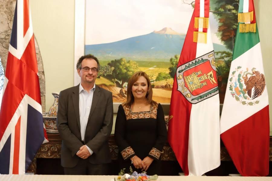 Recibe Lorena Cuéllar a embajador de Reino Unido en México