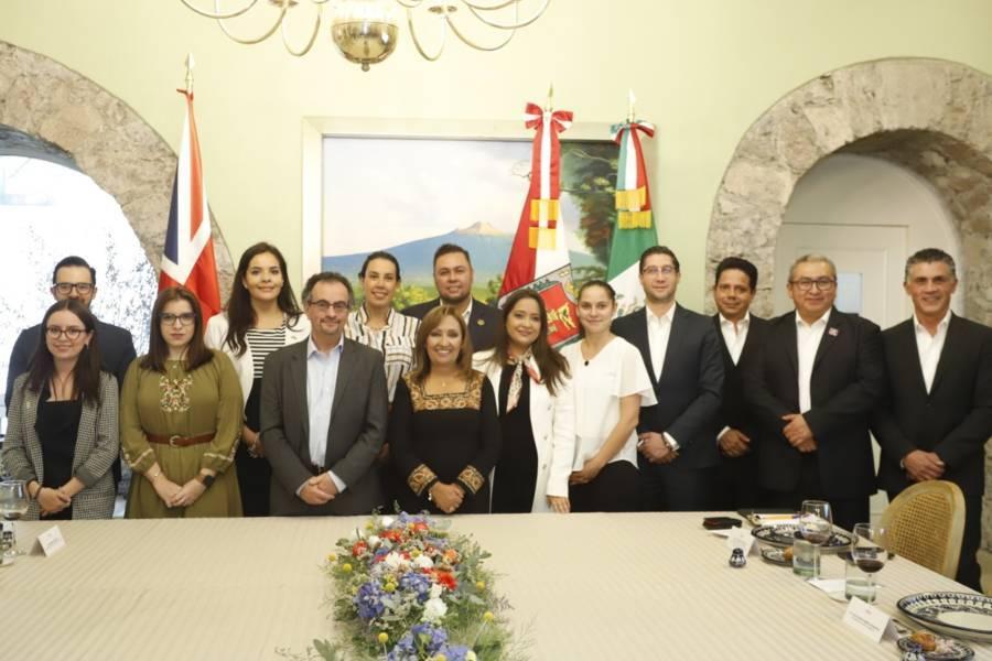 Recibe Lorena Cuéllar a embajador de Reino Unido en México