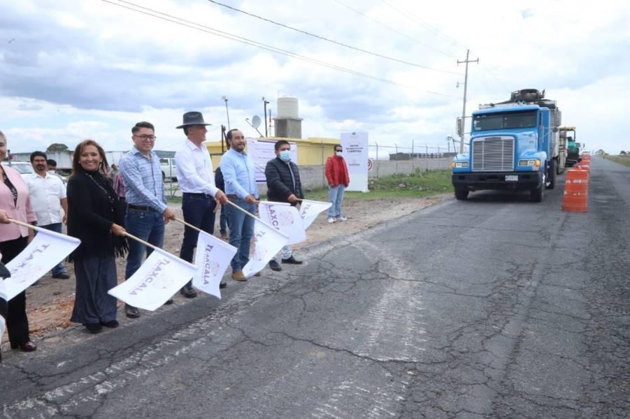 Rehabilitacion de la Carretera Apizaco-Muñoz beneficiará a pobladores de 4 municipios de la región: LCC