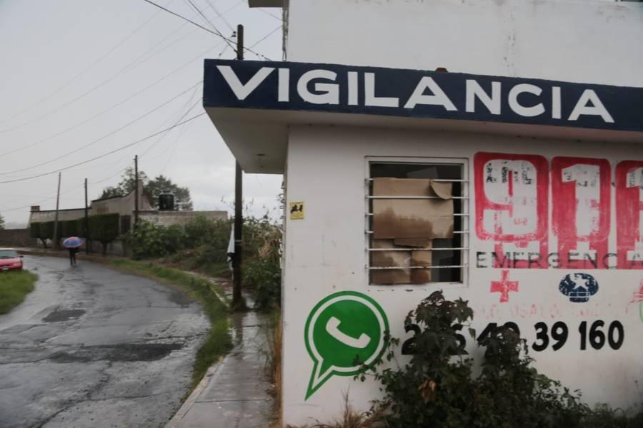 Vandalizan caseta de vigilancia de la Policía Municipal de Tlaxcala