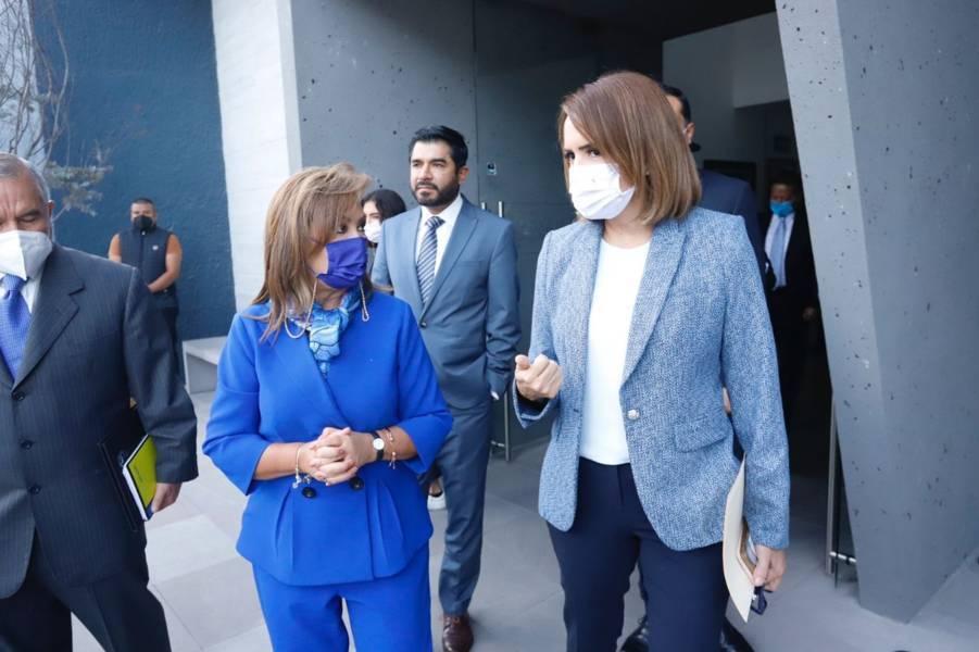 Fortalecerán Gobernadora Lorena Cuéllar y Clara Luz Flores trabajo conjunto en materia de seguridad 