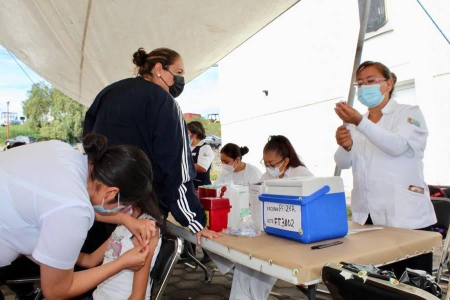 Tlaxcala registra alta asistencia infantil para la vacunación contra Covid-19