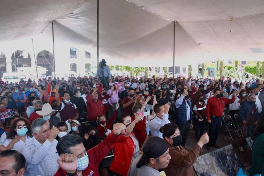 Morenistas celebran el cambio de la cuarta transformación 