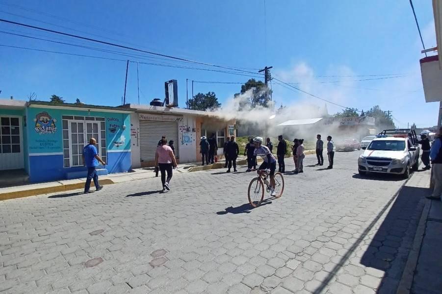 Se incendia refaccionaria en Tocatlán  