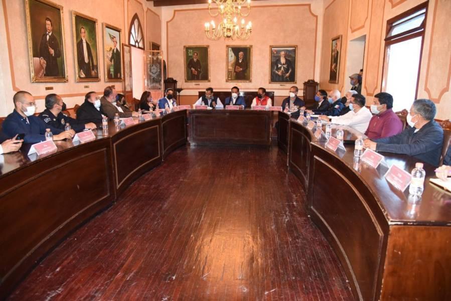 Ayuntamiento de Tlaxcala pacta mayor coordinación en seguridad empresarios