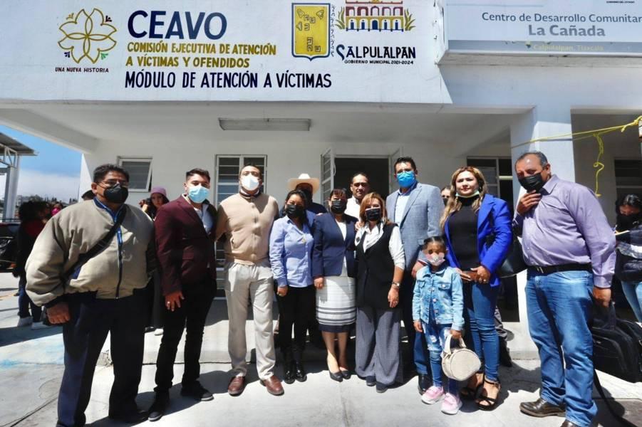 Inauguró Gobernadora Lorena Cuéllar módulo de atención a víctimas en Calpulalpan