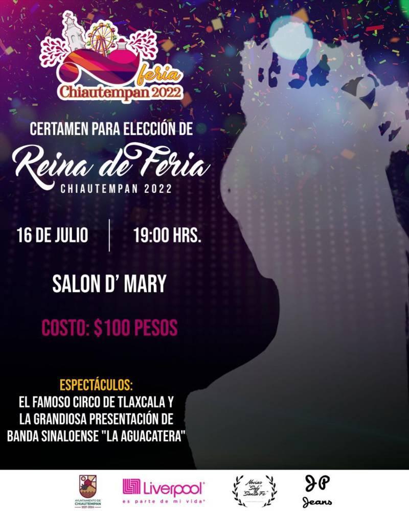 Presentan a candidatas para Reina de “Feria Chiautempan 2022”