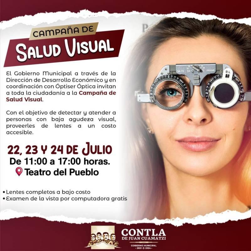 ¡Mejora tu vista!, emprende Contla Segunda Jornada de Salud Visual