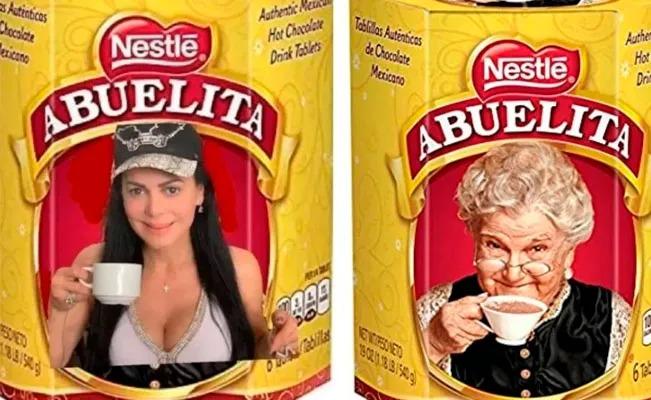 Usuarios piden cambiar la tradicional imagen del Chocolate Abuelita por Maribel Guardia