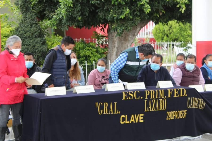 Arranca obra en escuela Primaria Lázaro Cárdenas en San Bartolomé