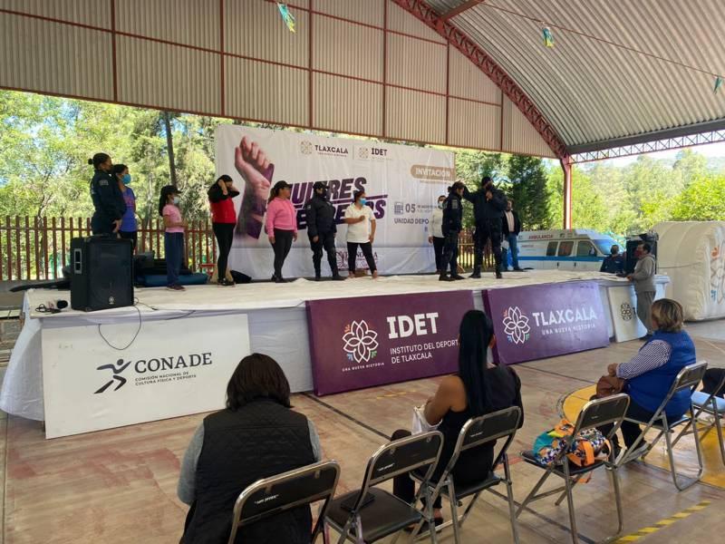 Mujeres guerreras del IDET brinda capacitación en Panotla 