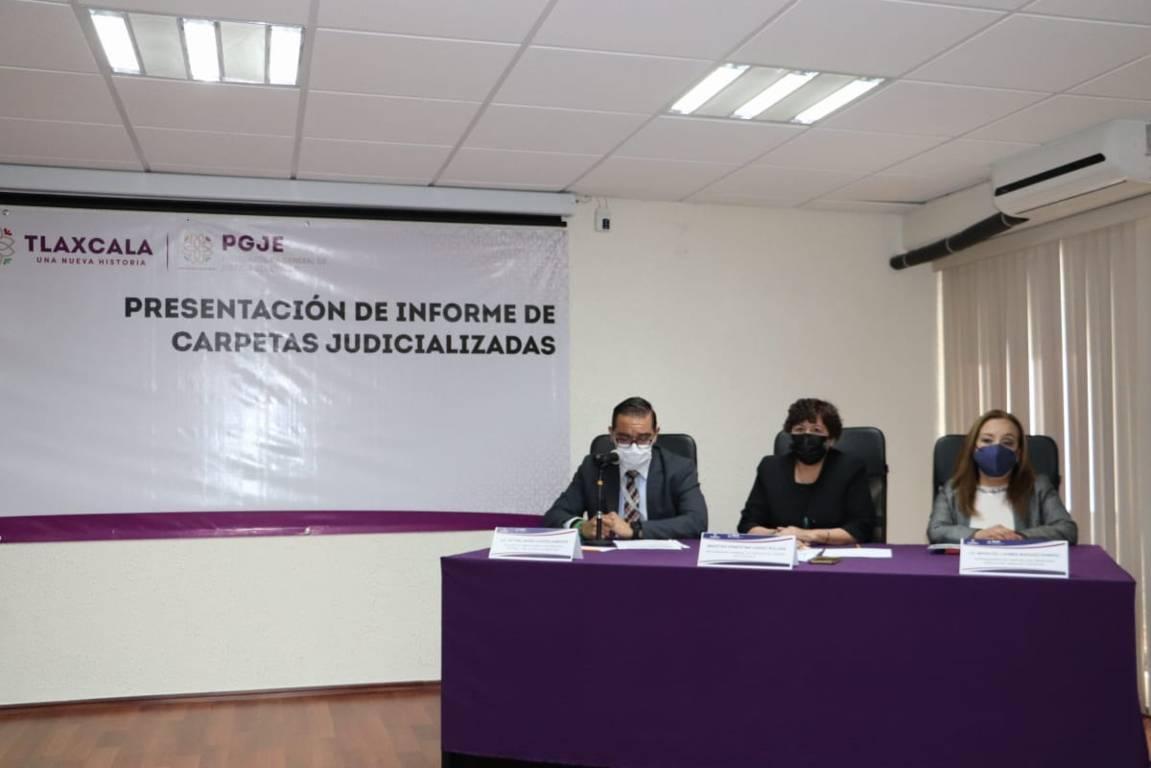 PGJE realiza informe de 252 carpetas judicializadas